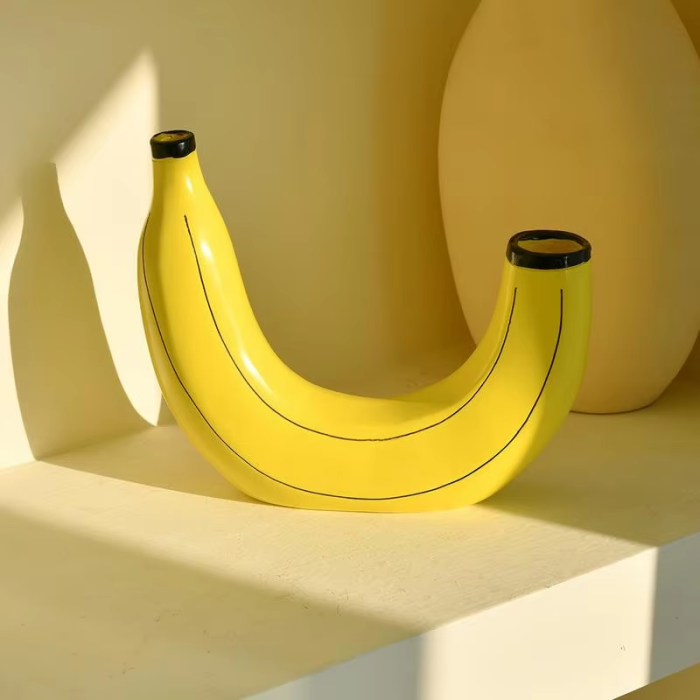 Ceramic vase Floroux Design | Creative home decoration | Modern banana shape | Boho table decor