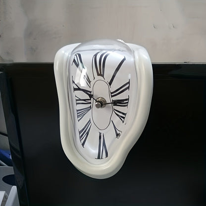Horloge murale romaine courbée Floroux - Horloge fondante atmosphérique pour la décoration intérieure