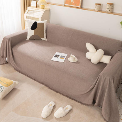 Couverture de canapé / canapé léger en chenille de couleur pure