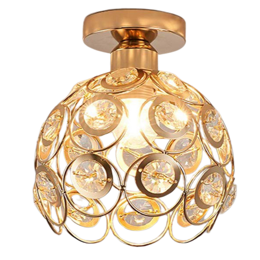 Floroux Or Lustre Luxueux de Plafond Salle de Bal