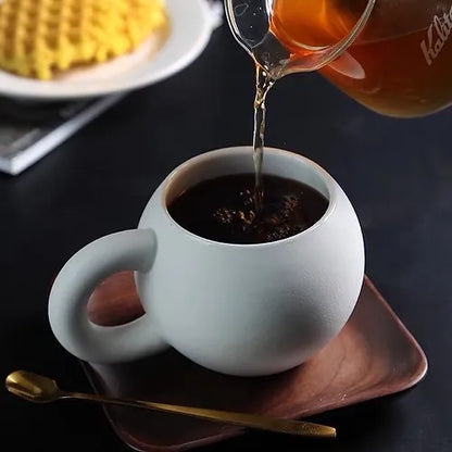 Stella Cup – Luxe Géométrique Tasse en Porcelaine