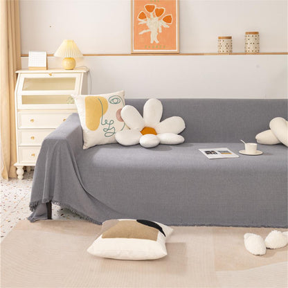 Couverture de canapé / canapé léger en chenille de couleur pure