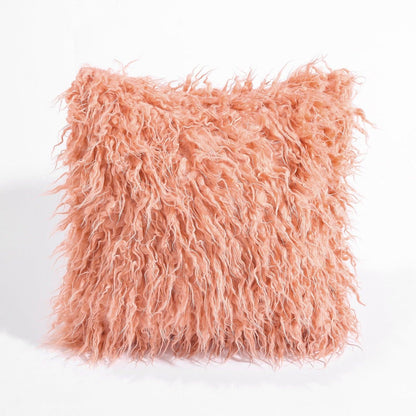 Floroux Housse de coussin en fausse fourrure