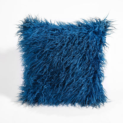 Floroux Housse de coussin en fausse fourrure