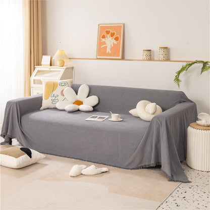 Couverture de canapé / canapé léger en chenille de couleur pure