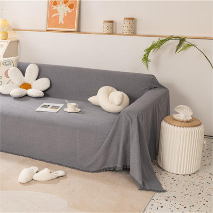 Couverture de canapé / canapé léger en chenille de couleur pure