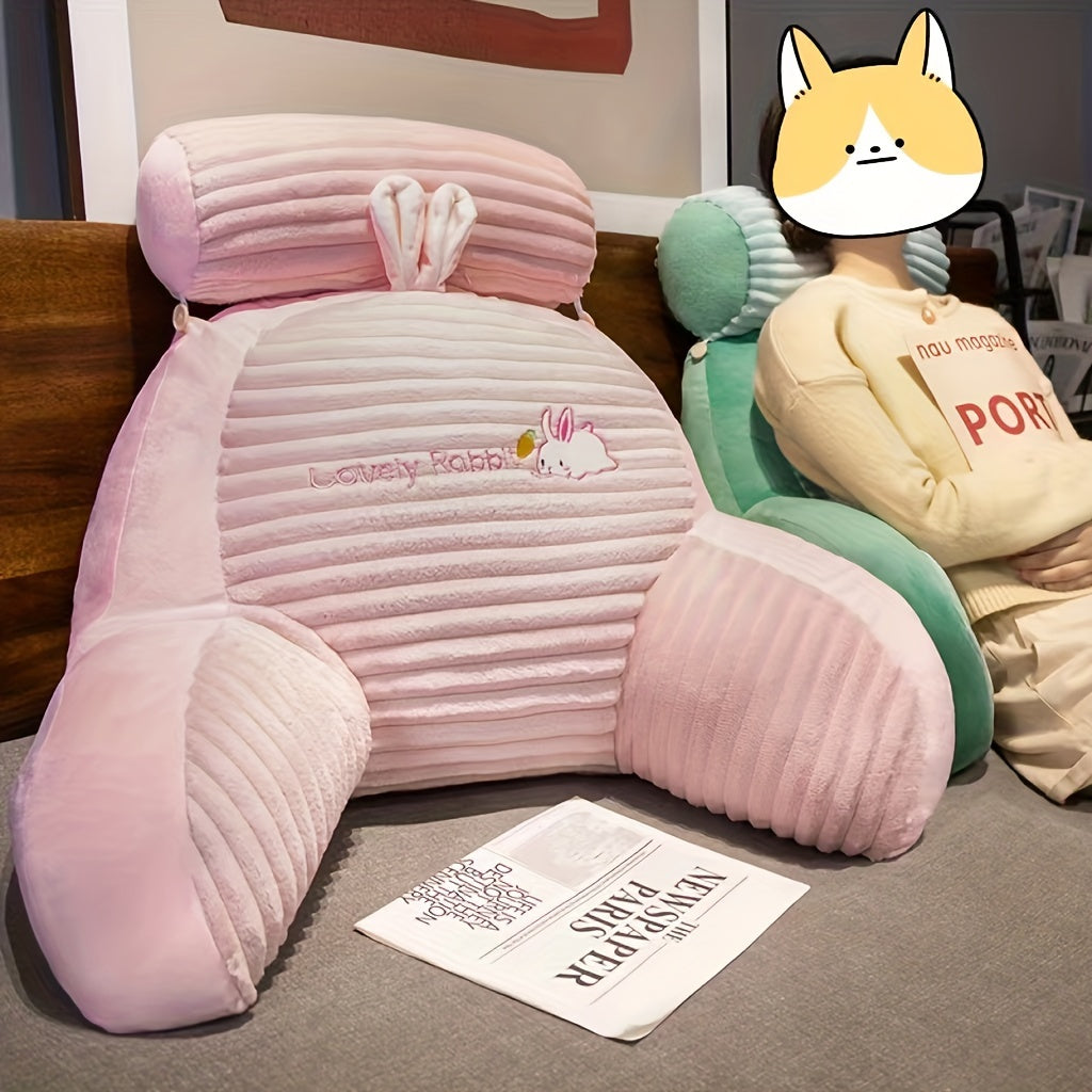 Coussin de bord de lit en peluche avec soutien lombaire - Soutien lombaire doux pour lit et canapé, quatre saisons