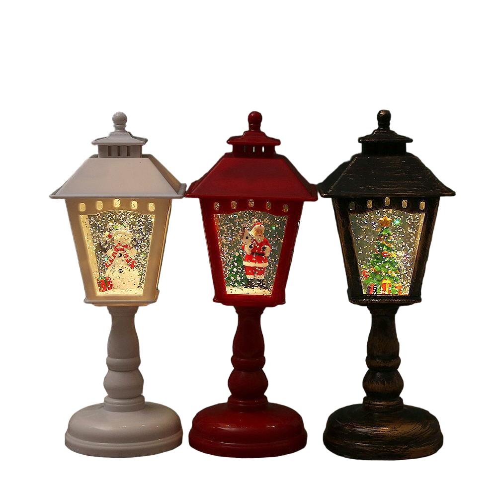 Lampes de table de nuit de Noël illuminées - Décorations Père Noël, Bonhomme de neige et Arbre