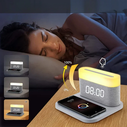 TechLumi - Station de Charge 15W avec Réveil Lumineux Intégré