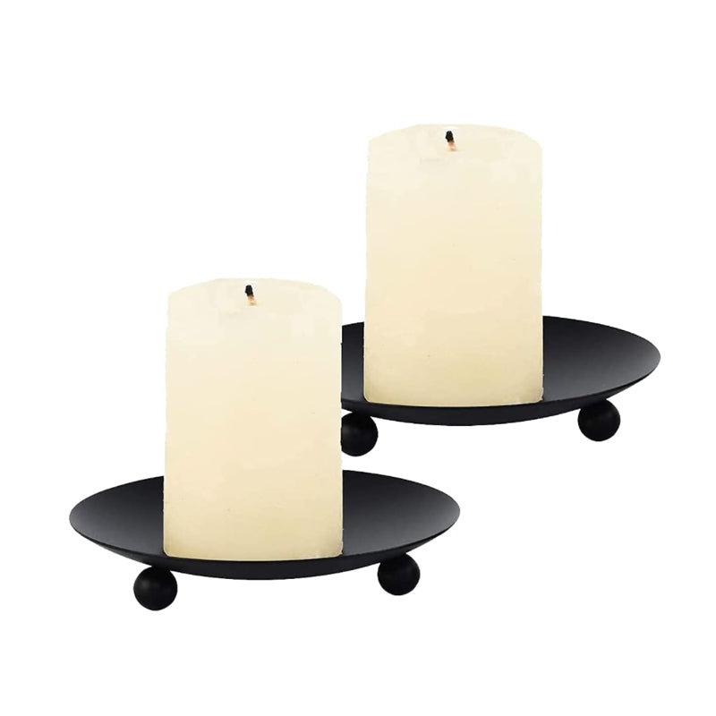 Deux | Ensemble de 3 élégants porte-bougies en métal