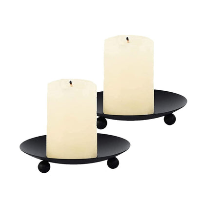 Deux | Ensemble de 3 élégants porte-bougies en métal