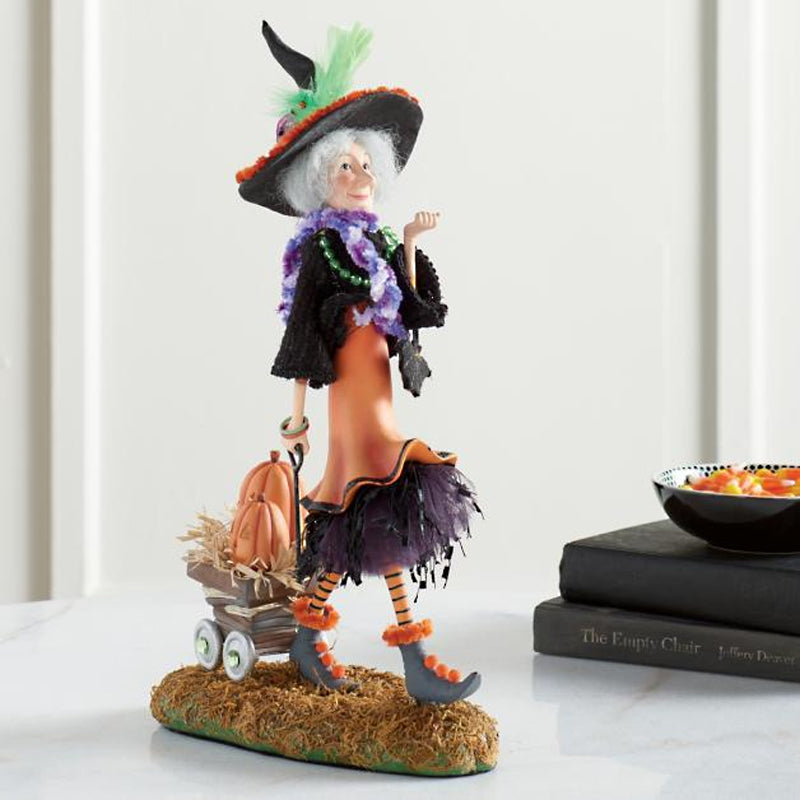 Floroux Halloween Sorcière-Résine-Ornement | Figurine déco | Décoration d'automne effrayante pour la maison