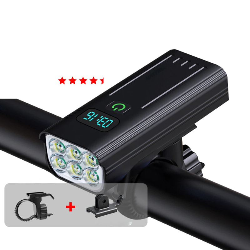 Floroux Luminaire LED for Bicycle | Rechargeable Bicycle Light | Safe and Waterproof for Day and Night