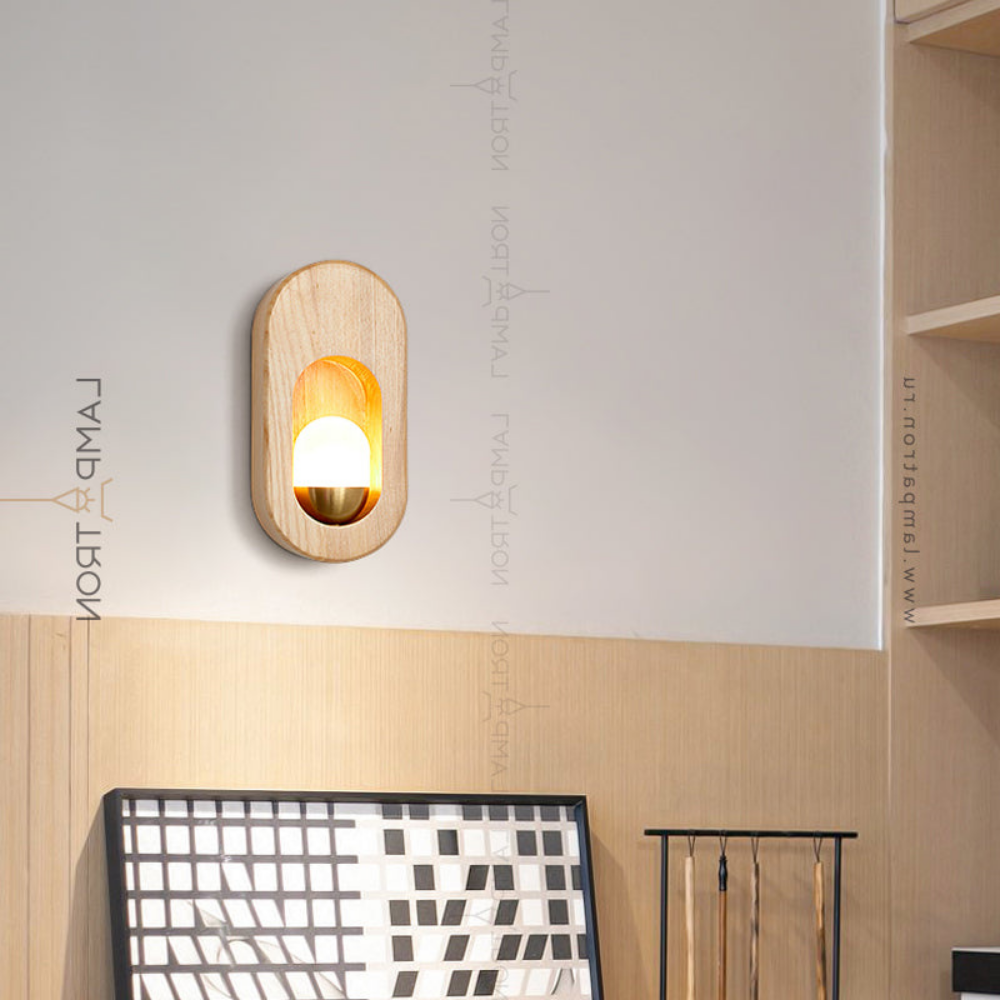 Floroux - Applique LED moderne en bois massif