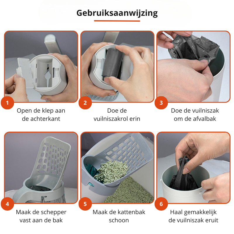 EasyScoop - Bac à Litière Hygiénique sans Odeurs