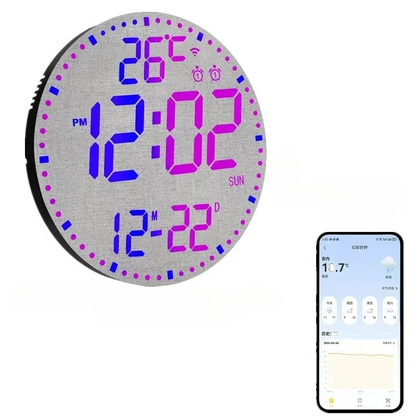 WiFiTime Horloge - Horloge mural LED intelligent avec calendrier