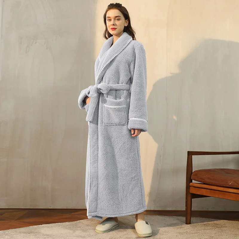 Floroux winter bathrobe | Soft flannel gown | Comfortable coat for women and men