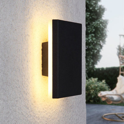 Floroux - Applique LED moderne élégante en métal noir pour intérieur et extérieur