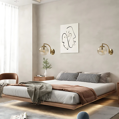 Floroux - Lampe murale en verre élégant pour espaces de vie contemporains