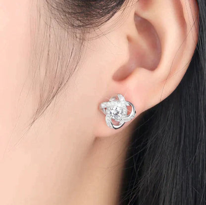 Charmante Liebdesknoop Collier et Boucles d'Oreilles Set | Le cadeau idéal !