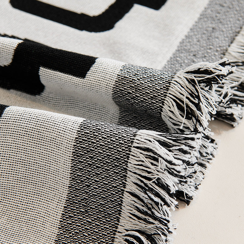 Couverture de canapé/couverture Bohemia noire