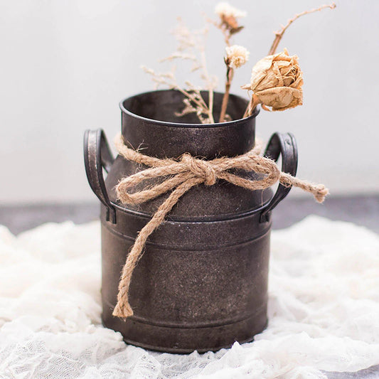 Fleur cast iron pot Floroux classic with jute rope | Vintage design | Perfect for plants and decoration | Available in two sizes
