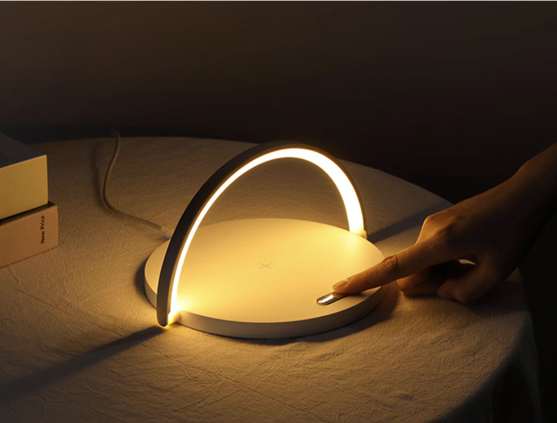 Bowlight Design™ - Lampe de nuit 3-en-1 élégante avec chargeur Qi