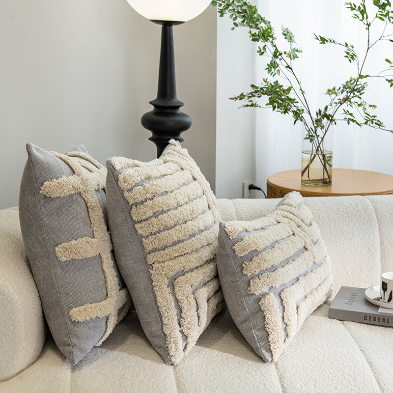 Couvre-oreiller moderne en peluche