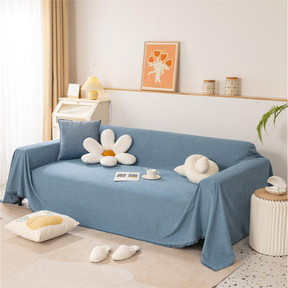 Couverture de canapé / canapé léger en chenille de couleur pure