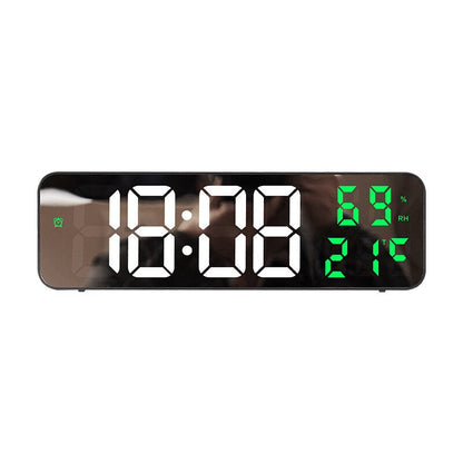 LumiTech – Horloge murale numérique LED avec affichage de la température et de l'humidité