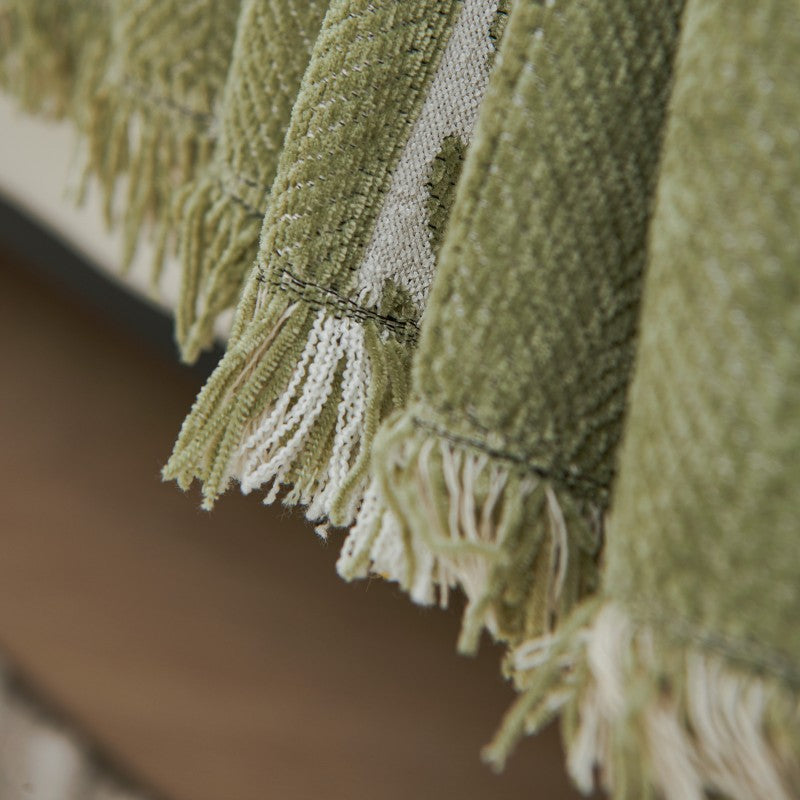 Couvre-canapé à motif de plantes rayé