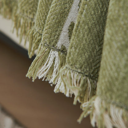 Couvre-canapé à motif de plantes rayé