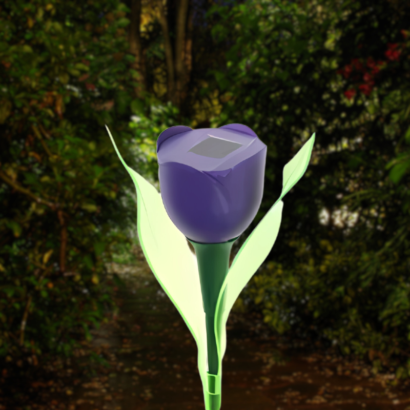 Floroux | Lampe Tulipe Solaire Élégante pour le Jardin