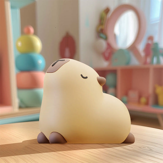 Lampe de nuit LED Capybara en silicone squishy - Cadeau parfait pour les enfants et les filles