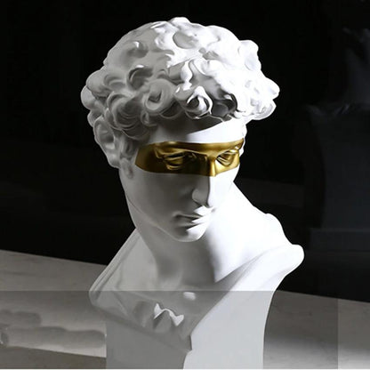 Floroux Bust with Golden Accent | Classic Sculpture | Exclusive Home Decor