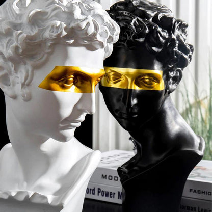 Floroux Bust with Golden Accent | Classic Sculpture | Exclusive Home Decor