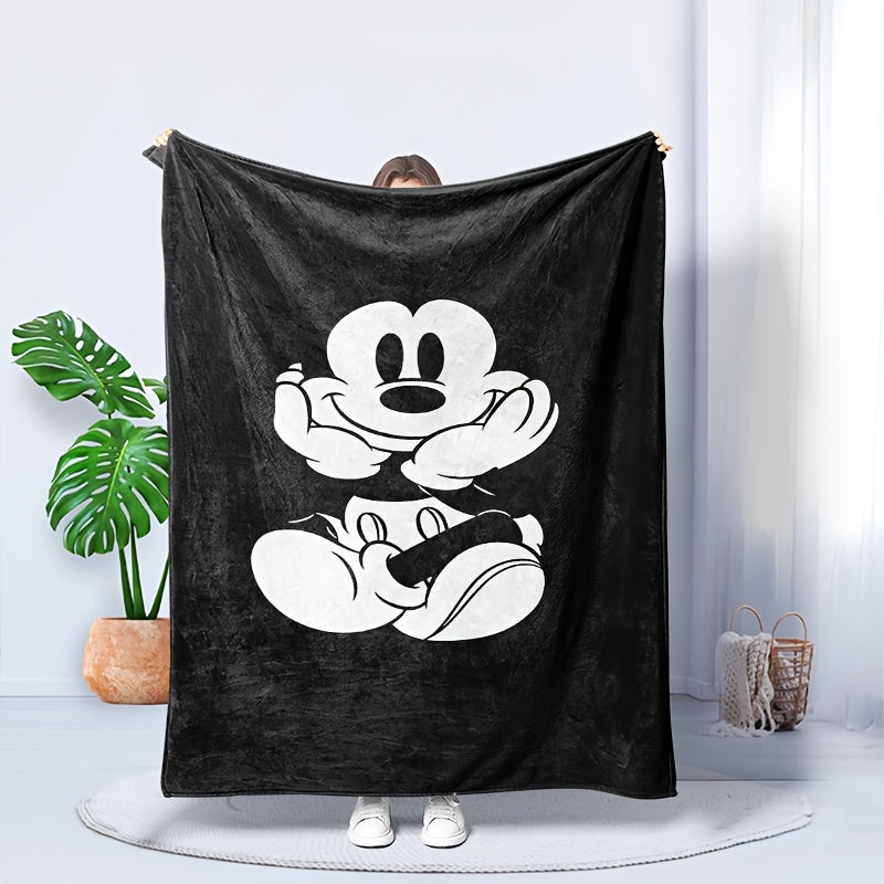 Couverture en polaire douce avec design Mickey Mouse - Parfaite pour la décoration intérieure et une utilisation tout au long de l'année