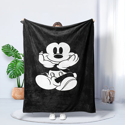 Couverture en fleece douce avec design Mickey Mouse - Parfaite pour la décoration intérieure et une utilisation tout au long de l'année