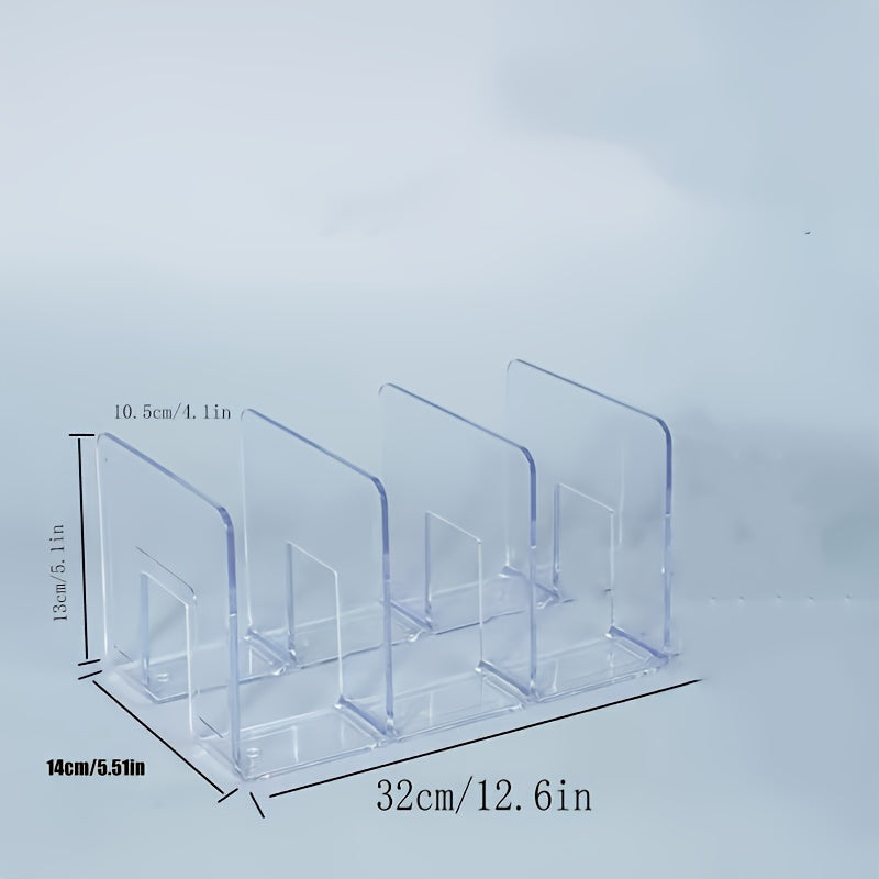 Organisateur de portefeuille Kast – Rack de rangement transparent en plastique ABS à 3 compartiments pour sacs