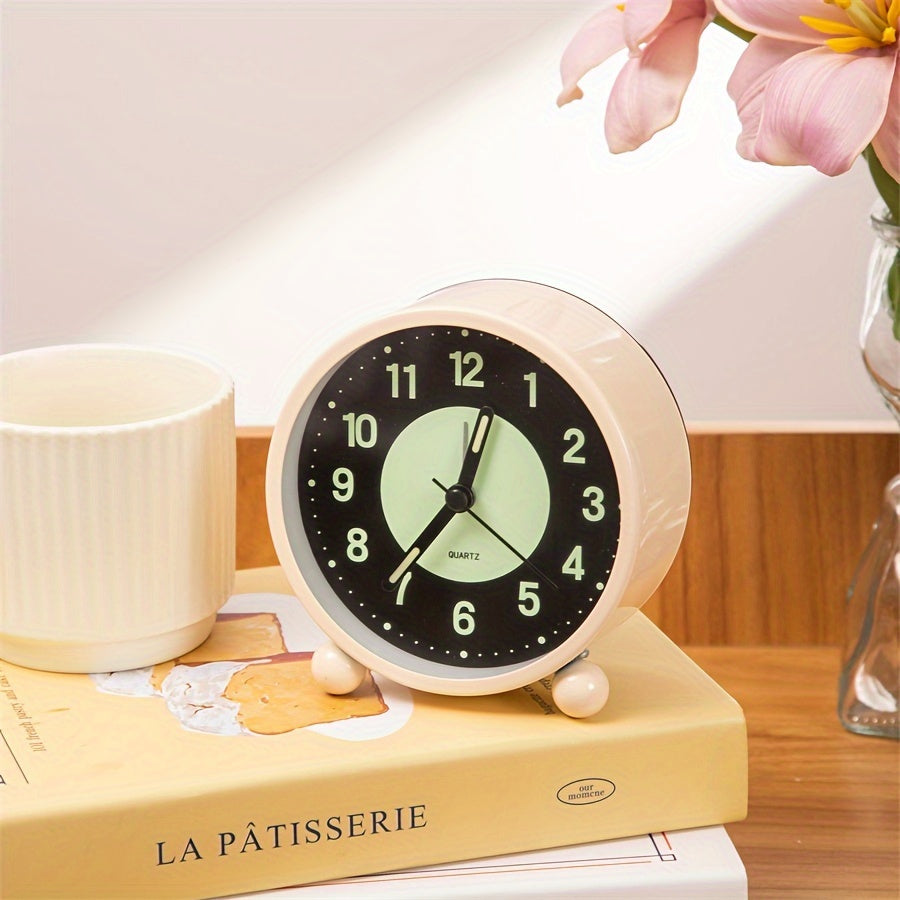 EleganceMetal Horloge – Réveil en Métal Élégant avec Lampe de Nuit