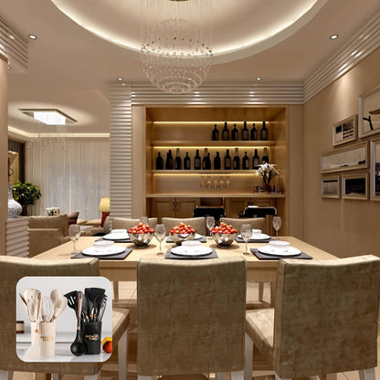 Premium Cooking - Plaisir de cuisiner avec le lot d'ustensiles de cuisine en silicone élégant