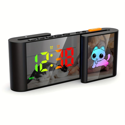 LumoBright Horloge - Réveil Numérique avec Affichage RGB