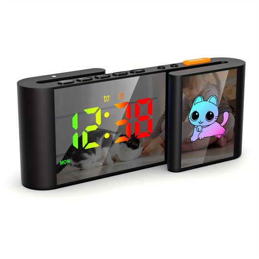 LumoBright Horloge - Réveil Numérique avec Affichage RGB