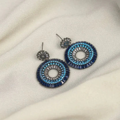 Boucles d'oreilles en argent élégantes avec Oeil Malin - Collection Layla