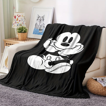 Couverture en polaire douce avec design Mickey Mouse - Parfaite pour la décoration intérieure et une utilisation tout au long de l'année