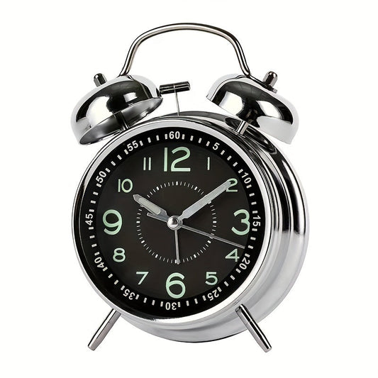 RetroBell Horloge – Réveil Silencieux Élégant avec Éclairage