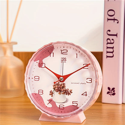 FloraTime Horloge - Élégant Réveil de Fleurs avec Alarme