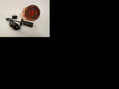 Floroux - Lampe Crystal Rock avec socle en bois