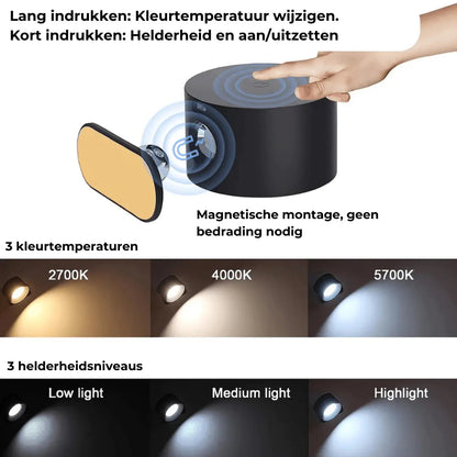 LumiFree - Lampe Murale Rechargeable sans Fil à 360°