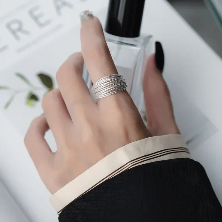 Bague superposée élégante ajustable - Isolde